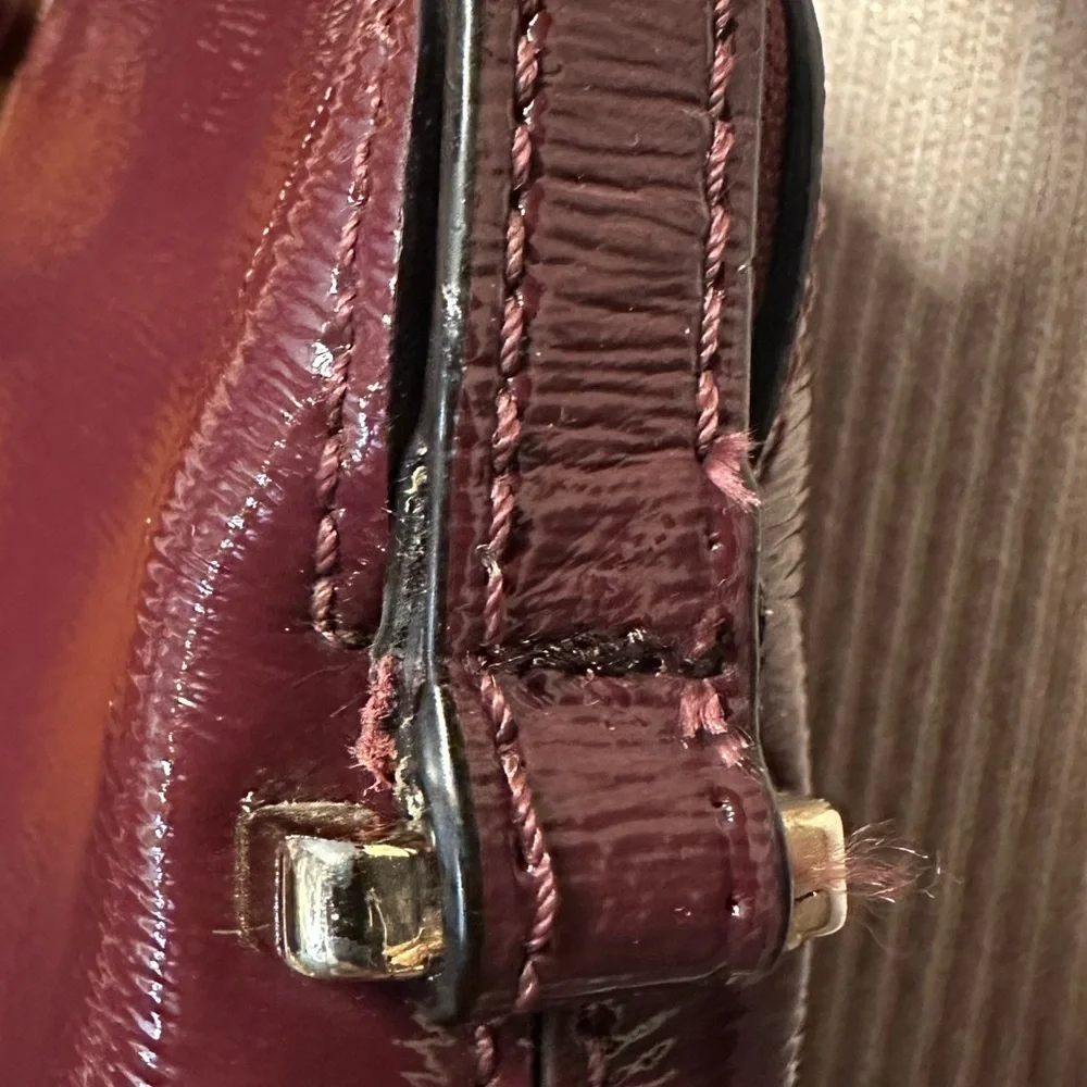 kate spade Burgundy Saffiano Patent Leather Crossbody and Shoulder Bag ♠️